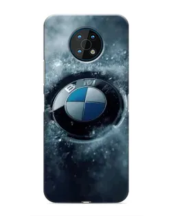 Чехол для Nokia G50 с картинкой «Логотип BMW — лед»