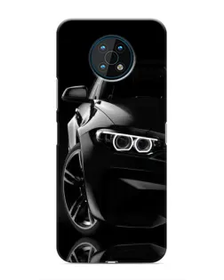 Чехол для Nokia G50 с картинкой «Черная BMW — профиль»
