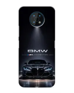 Чехол для Nokia G50 с картинкой «BMW сквозь ночной город»