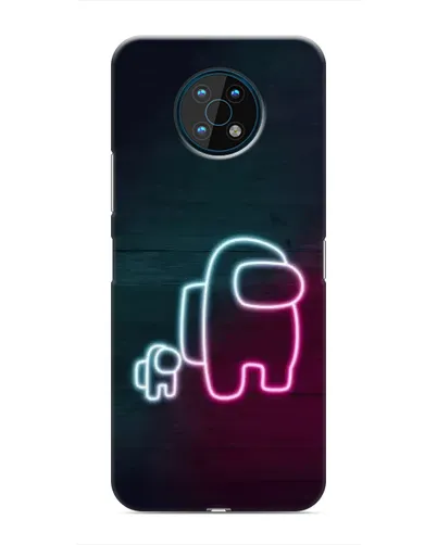 Чехол для Nokia G50 с картинкой «Among Us неон-арт»