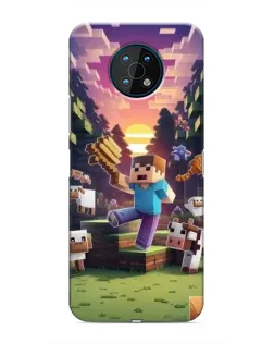 Чехол для Nokia G50 с картинкой «Стив на ферме» Чехол для Nokia G50 с картинкой «Стив на ферме»