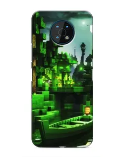 Чехол для Nokia G50 с картинкой «Minecraft лесной пейзаж»