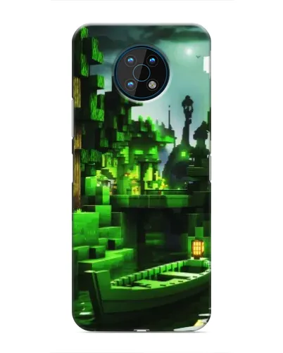 Чехол для Nokia G50 с картинкой «Minecraft лесной пейзаж»