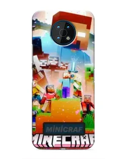 Чехол для Nokia G50 с картинкой «Minecraft герои игры»