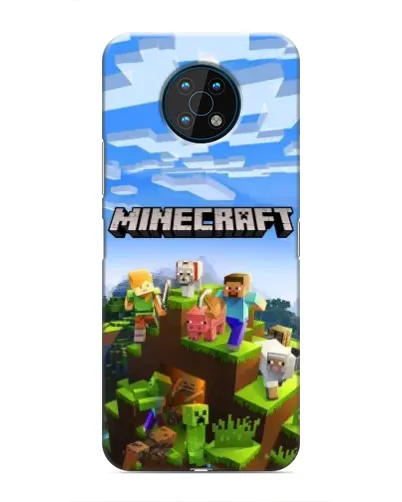 Чехол для Nokia G50 с картинкой «Minecraft классический мир»