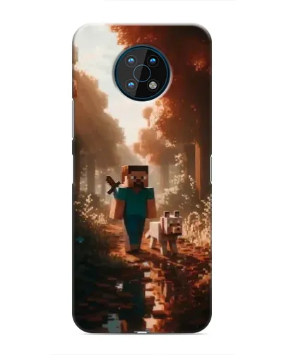 Чехол для Nokia G50 с картинкой «Стив в лесу»