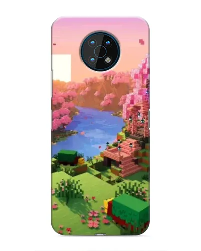 Чехол для Nokia G50 с картинкой «Розовое дерево Minecraft»