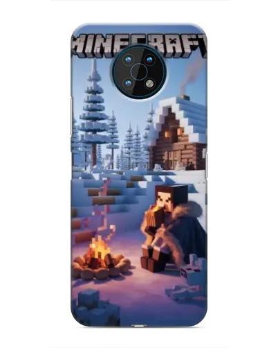 Чехол для Nokia G50 с картинкой «Зимний Minecraft»