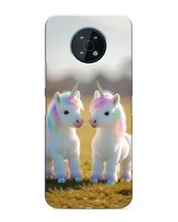Чохол для Nokia G50 з картинкою «Пара єдинорогів»