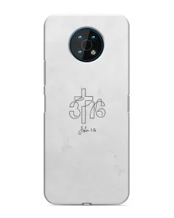 Чехол для Nokia G50 с картинкой «Иоанна 3:16 Крест»