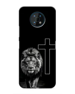 Чехол для Nokia G50 с картинкой «Лев и Крест»