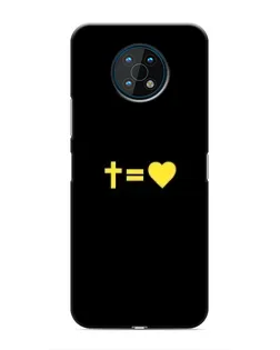 Чехол для Nokia G50 с картинкой «Сердце и Крест»