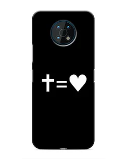 Чехол для Nokia G50 с картинкой «Крест и Сердце»