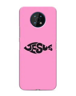 Чехол для Nokia G50 с картинкой «Розовый символ  Jesus»