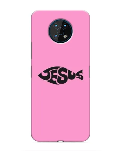 Чехол для Nokia G50 с картинкой «Розовый символ  Jesus»