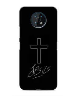Чехол для Nokia G50 с картинкой «Графический крест Jesus» Чехол для Nokia G50 с картинкой «Графический крест Jesus»