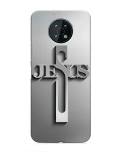 Чехол для Nokia G50 с картинкой «Металлический крест Jesus» Чехол для Nokia G50 с картинкой «Металлический крест Jesus»