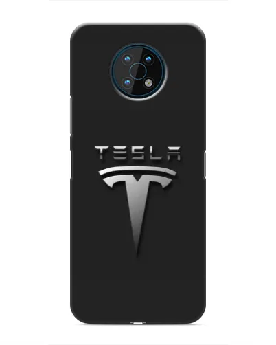 Чехол для Nokia G50 с картинкой «Стальной логотип Tesla» Чехол для Nokia G50 с картинкой «Стальной логотип Tesla»
