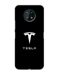 Чехол для Nokia G50 с картинкой «Tesla White Logo»