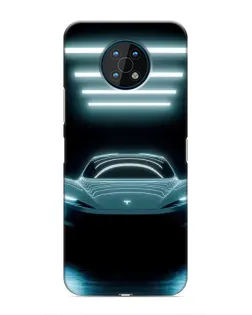 Чехол для Nokia G50 с картинкой «Tesla в неоне»