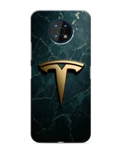 Чехол для Nokia G50 с картинкой «Мраморная Tesla Gold»