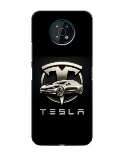 Чехол для Nokia G50 с картинкой «Tesla — серебристое авто» Чехол для Nokia G50 с картинкой «Tesla — серебристое авто»