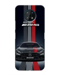 Чехол для Nokia G50 с картинкой «Mercedes — белый карбон»