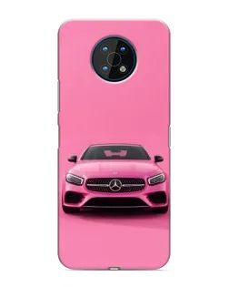 Чехол для Nokia G50 с картинкой «Розовый Mercedes AMG»