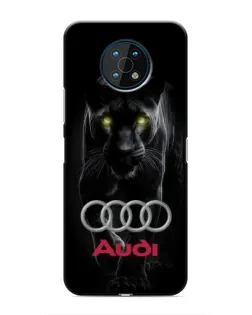 Чехол для Nokia G50 с картинкой «Пантера и Audi»