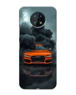 Чехол для Nokia G50 с картинкой «Audi в облаках дыма»