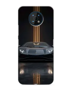 Чехол для Nokia G50 с картинкой «Lamborghini золотые линии»