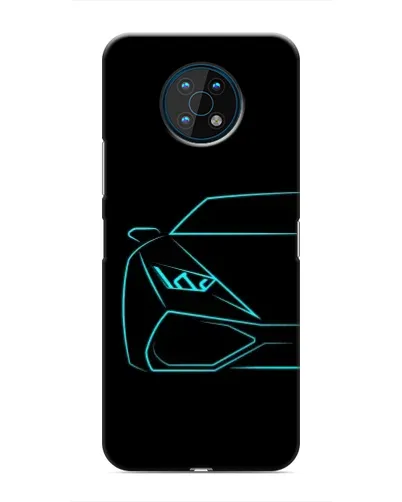 Чехол для Nokia G50 с картинкой «Голубой силуэт Lamborghini» Чехол для Nokia G50 с картинкой «Голубой силуэт Lamborghini»