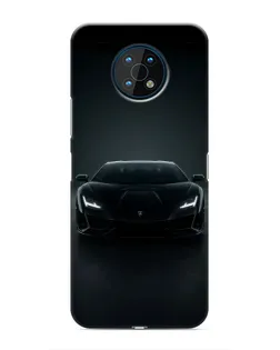 Чехол для Nokia G50 с картинкой «Черный Lamborghini Aventador»