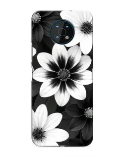 Чехол для Nokia G50 с картинкой «Монохромные астры»