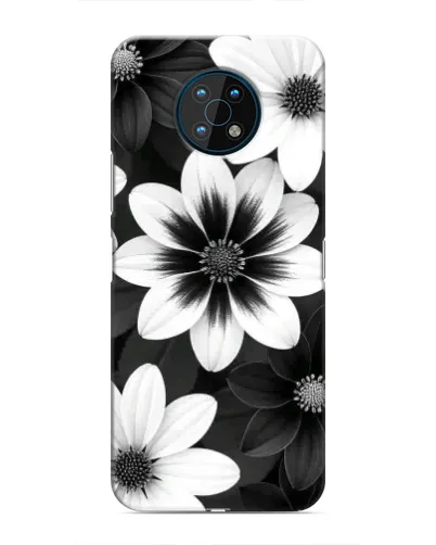 Чехол для Nokia G50 с картинкой «Монохромные астры»