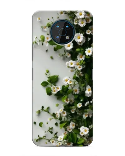 Чехол для Nokia G50 с картинкой «Ветка мелких белых цветов»