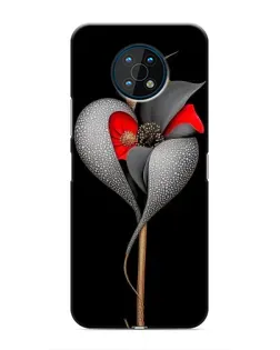 Чехол для Nokia G50 с картинкой «Серебряный фантазийный цветок»