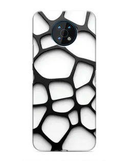 Чехол для Nokia G50 с картинкой «Белая объемная сетка»