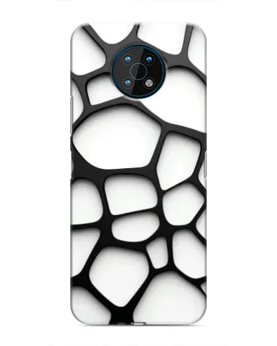 Чехол для Nokia G50 с картинкой «Белая объемная сетка»