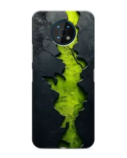 Чехол для Nokia G50 с картинкой «Салатовый разлом скалы»