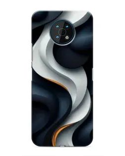 Чехол для Nokia G50 с картинкой «Объемные черно-белые ленты»