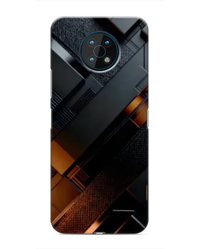 Чехол для Nokia G50 с картинкой «Черные геометрические блоки»