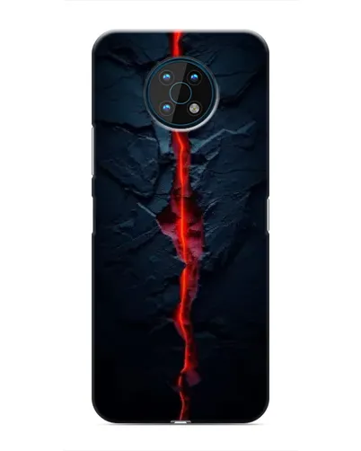 Чехол для Nokia G50 с картинкой «Kрасная лавовая трещина»