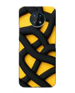 Чехол для Nokia G50 с картинкой «Черное желтое переплетение» Чехол для Nokia G50 с картинкой «Черное желтое переплетение»