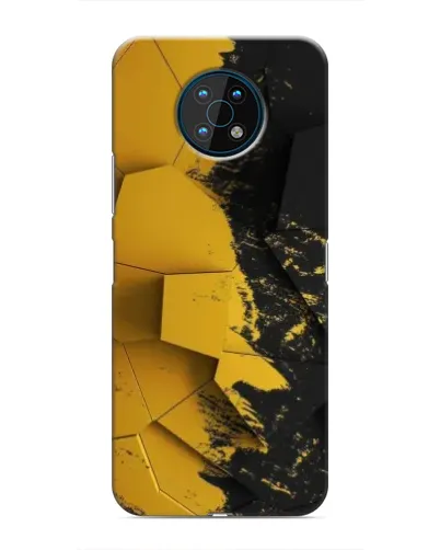 Чехол для Nokia G50 с картинкой «Золотые осколки геометрии»