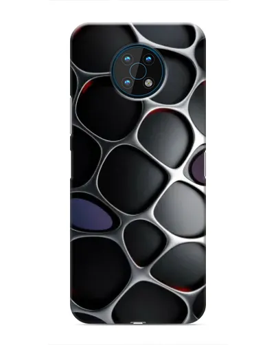Чехол для Nokia G50 с картинкой «Объемная темная решетка»