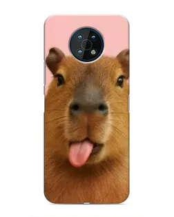 Чохол для Nokia G50 з картинкою «Капібара з язиком»