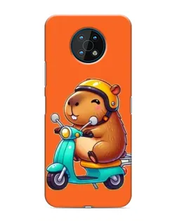 Чохол для Nokia G50 з картинкою «Капібара на скутері»