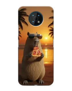 Чохол для Nokia G50 з картинкою «Капібара з піцою»