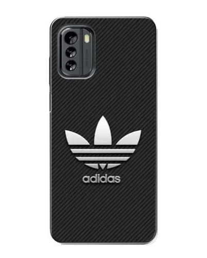 Чехол для Nokia G60 с картинкой «Adidas Карбоновая текстура»